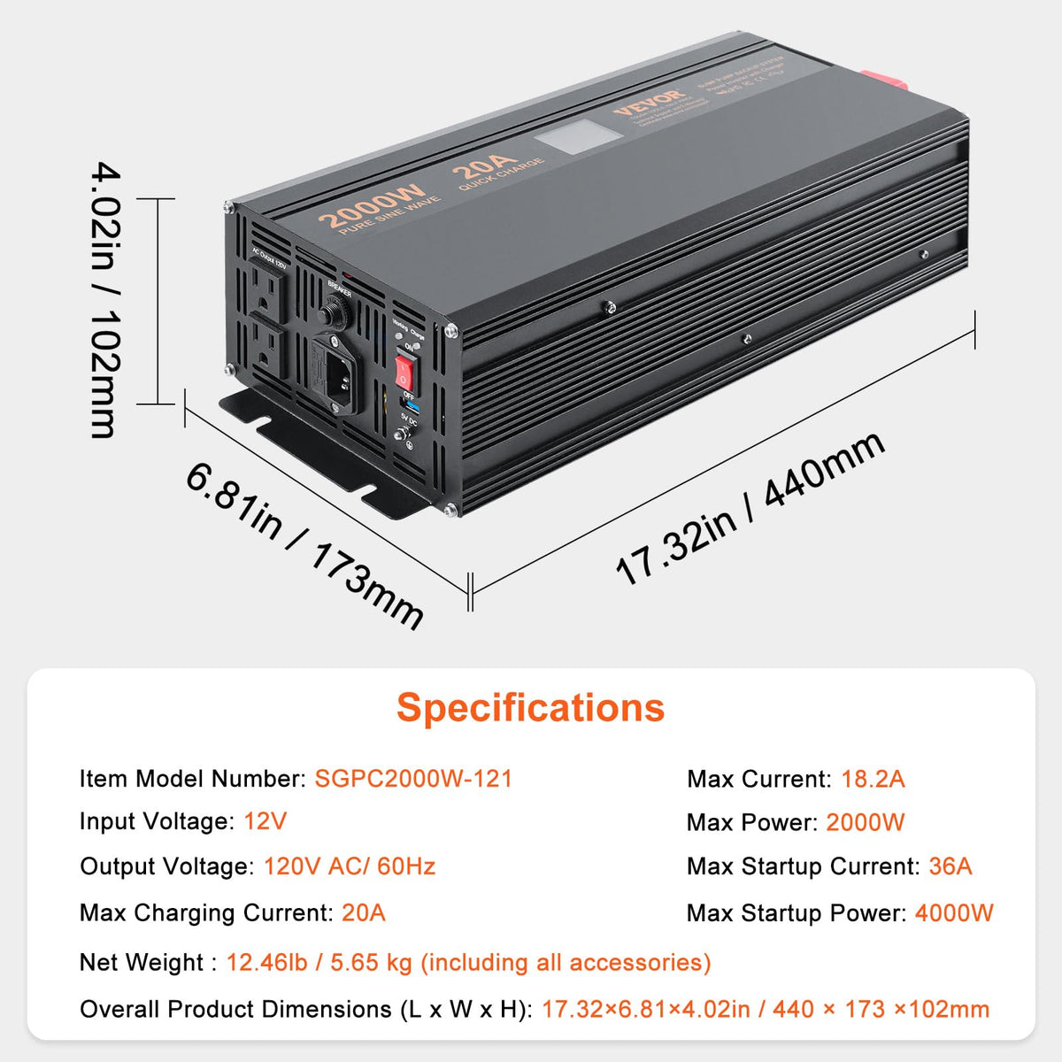 VEVOR 100Ah backup battery ready for extended outages