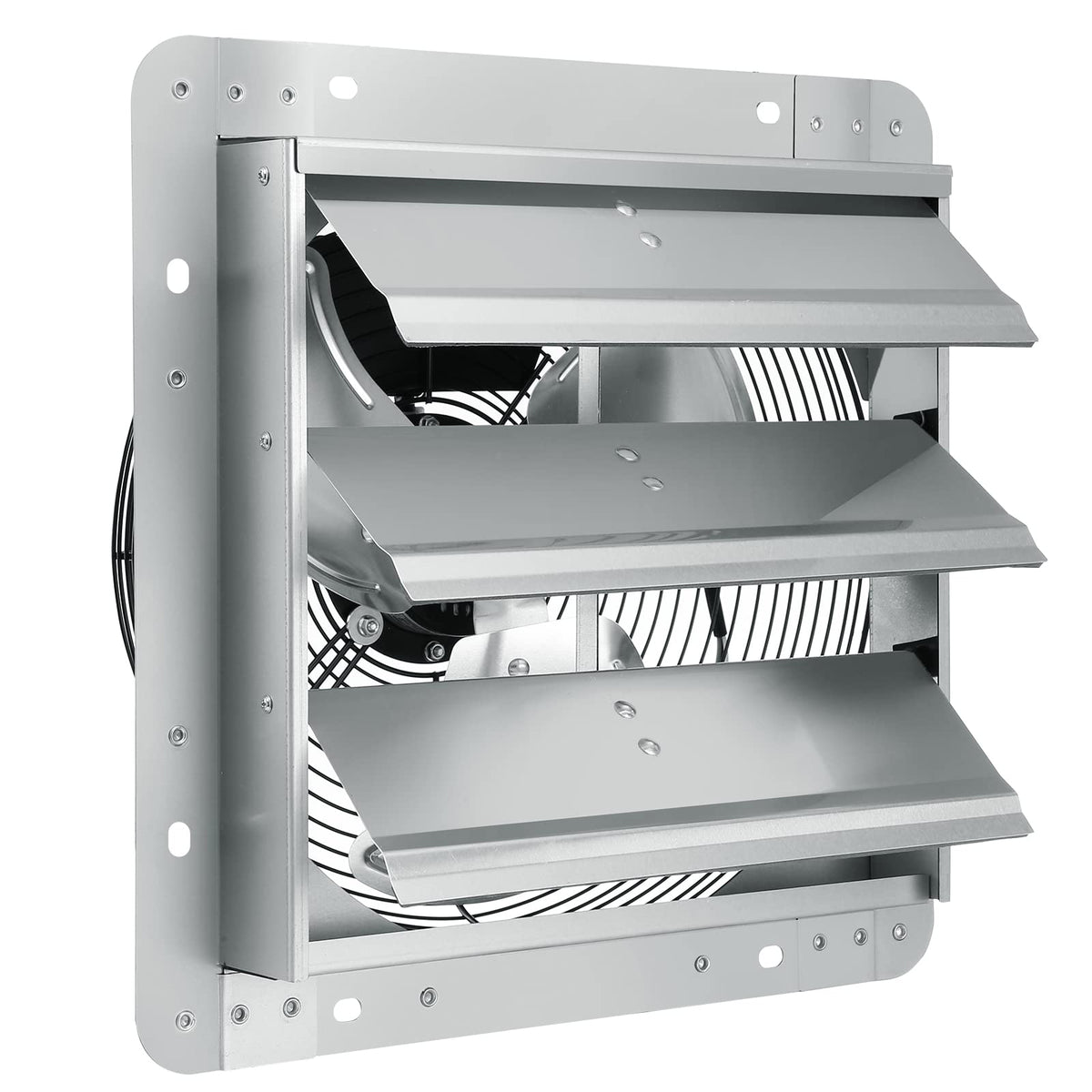 VEVOR 12in shutter exhaust fan front view for durable ventilation in garages.