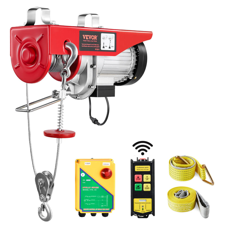 VEVOR 1320lbs wireless electric hoist assembly for robust ceiling installations