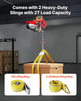 VEVOR 13ft lifting sling strap included for flexible setup