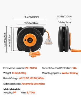 VEVOR 14AWG SJTOW cord handles tough temperatures and environments