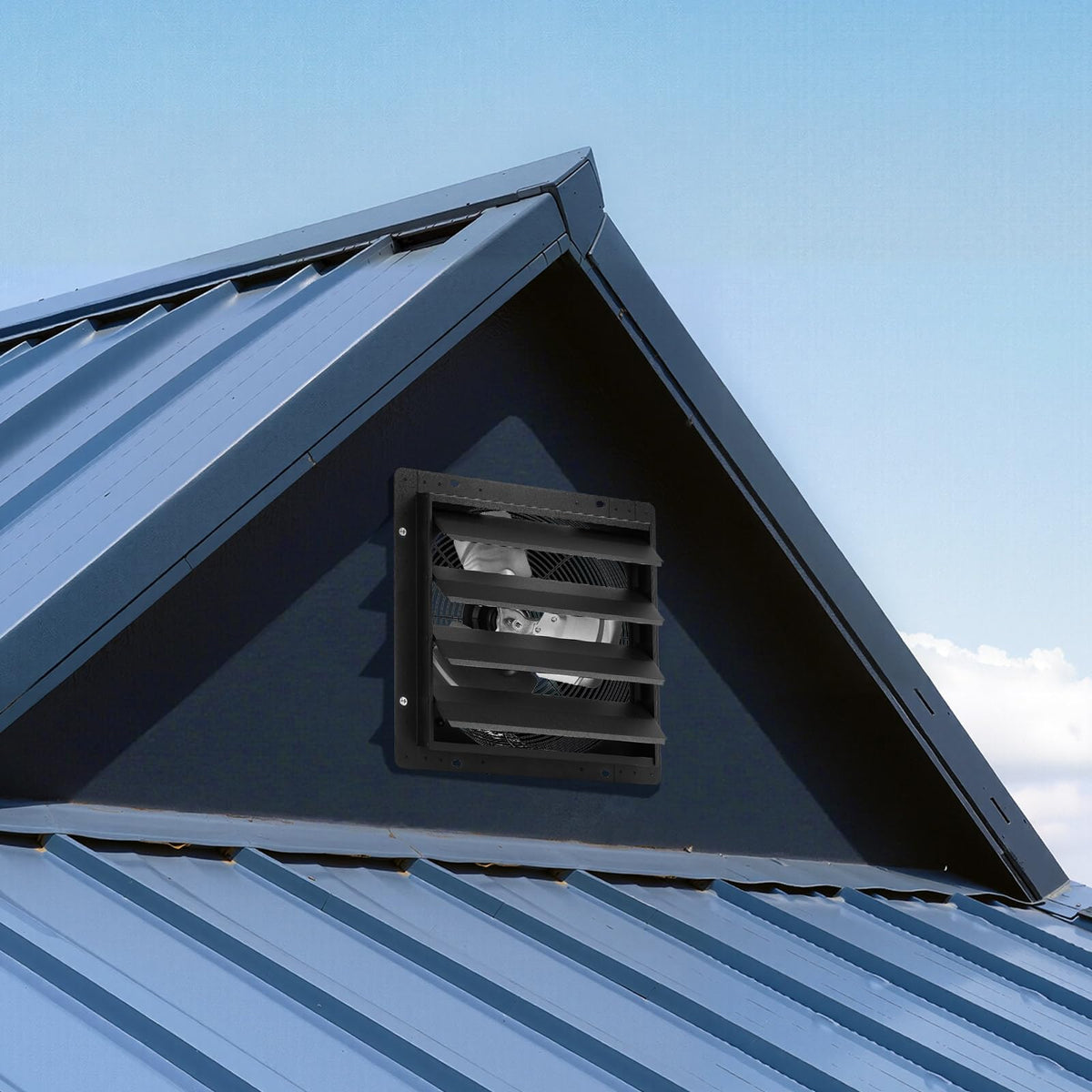 Shutter mechanism in operation on the VEVOR exhaust fan