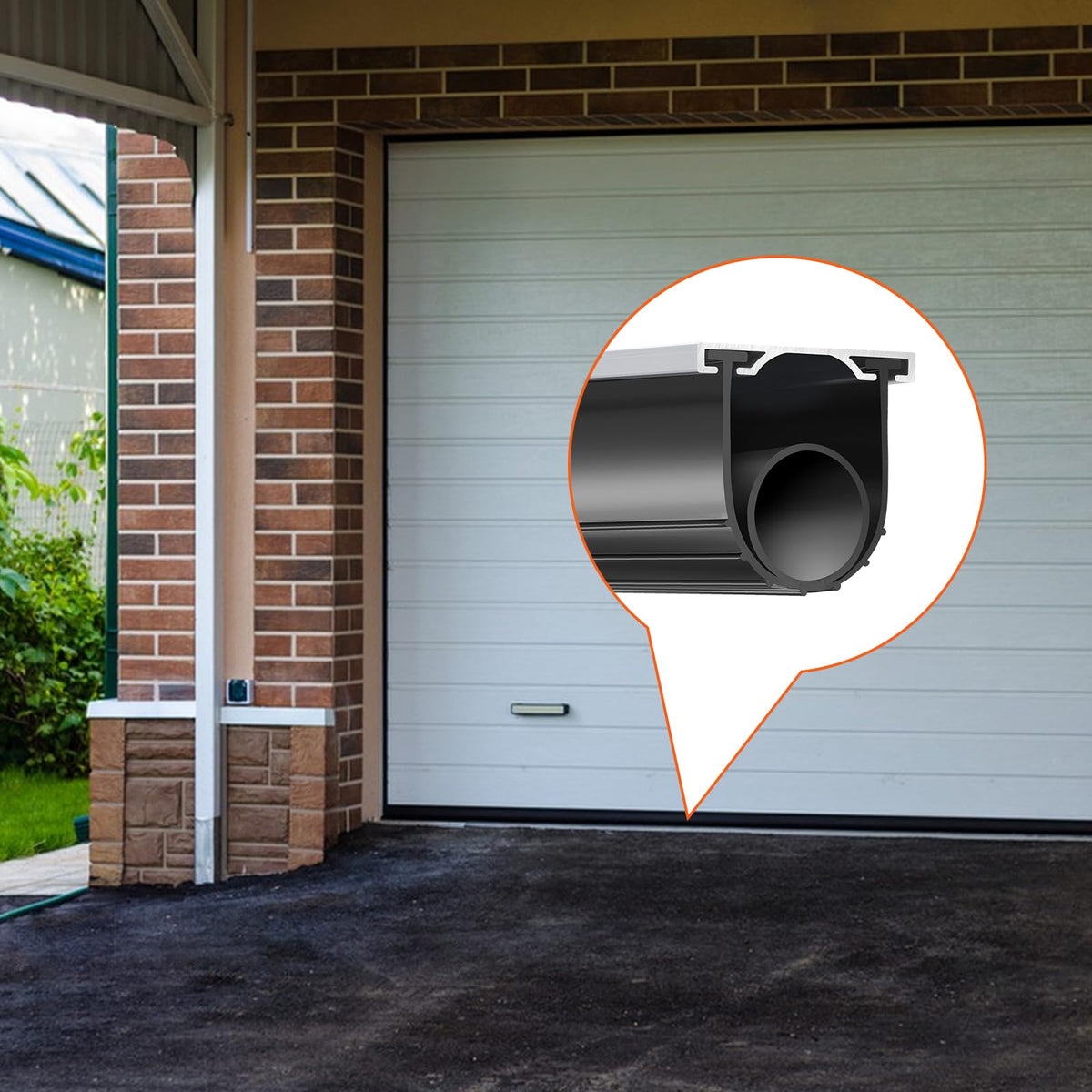 VEVOR 16-foot seal strip covers long garage doors and allows easy trimming.