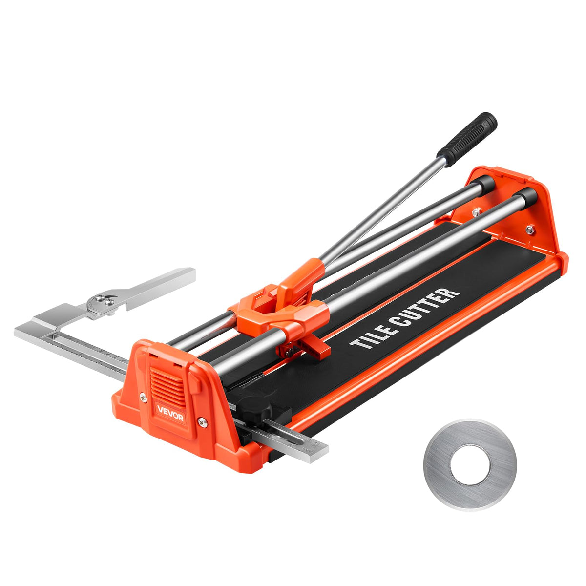 VEVOR 17-Inch Manual Tile Cutter cutting action for precise wall tile scoring