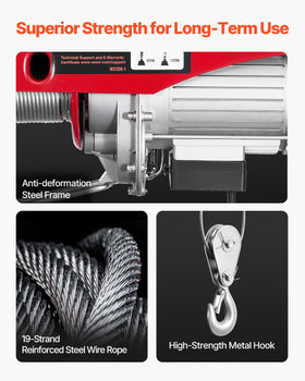 VEVOR 19-strand steel wire rope for durable payload handling