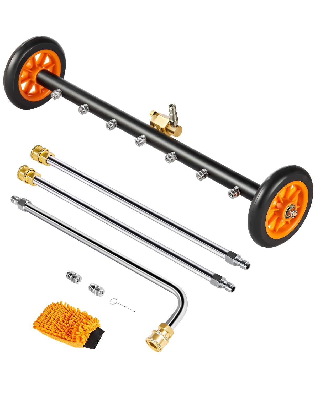 VEVOR 24-inch surface cleaner with wide sweep for quick driveway coverage.