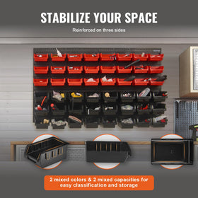 24 small bins arranged for precise tool or bead storage