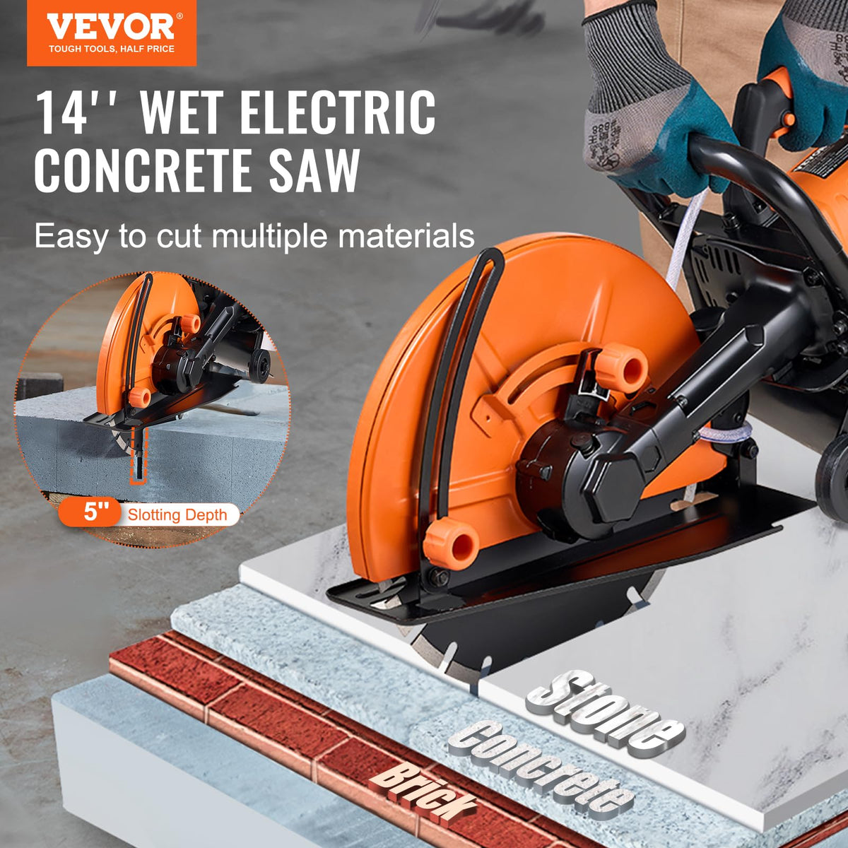 VEVOR 2600W motor delivers steady speed for flat, clean grooves