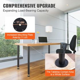 VEVOR adjustable desk legs with rubber foot cups preventing scratches and wobble