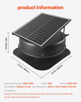 VEVOR attic fan fits metal and masonry roofs with simple install.