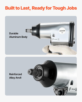 VEVOR 4500 bpm air hammer handles metal work with controlled hammering