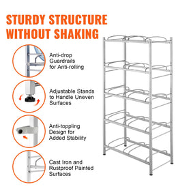 VEVOR guardrails provide stability for heavy bottles.