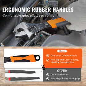 VEVOR 8-inch groove joint pliers with adjustable grip and clamping.