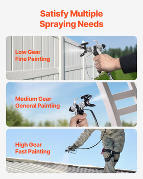 VEVOR 950W stand airless sprayer fan-atomization nozzle promotes even finish