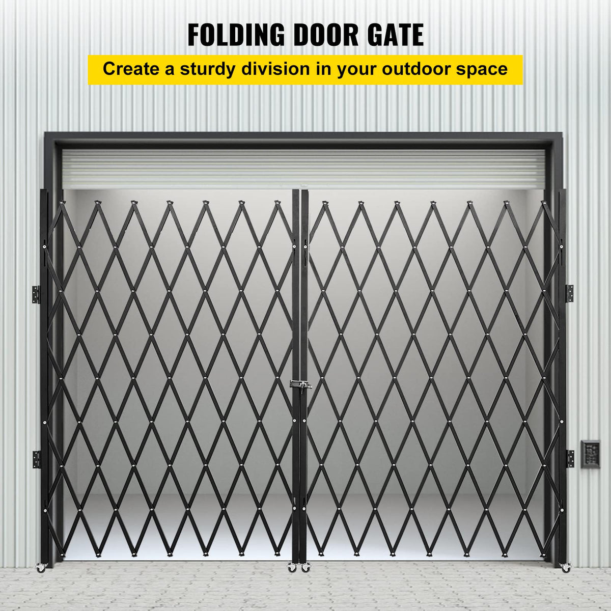 VEVOR accordion security gate expanded to 150in for versatile doorway coverage.