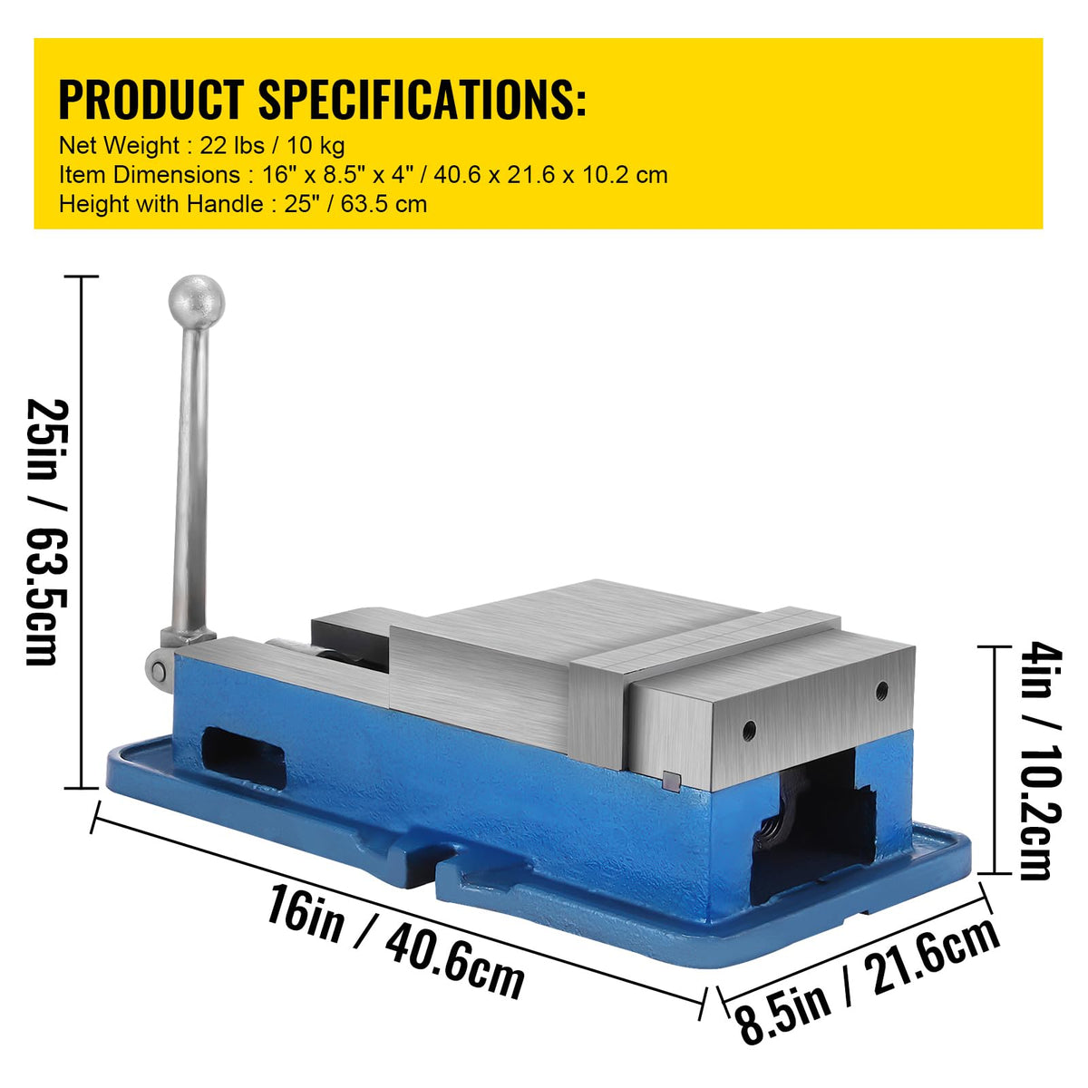VEVOR ACCU Lock Down Vise bench clamp stabilizes workpieces.