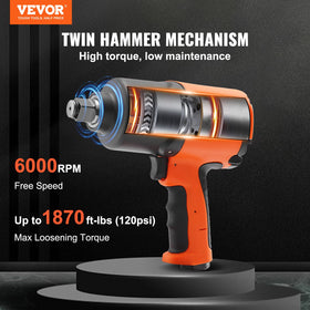 VEVOR composite body air impact wrench reduces weight for easier control.
