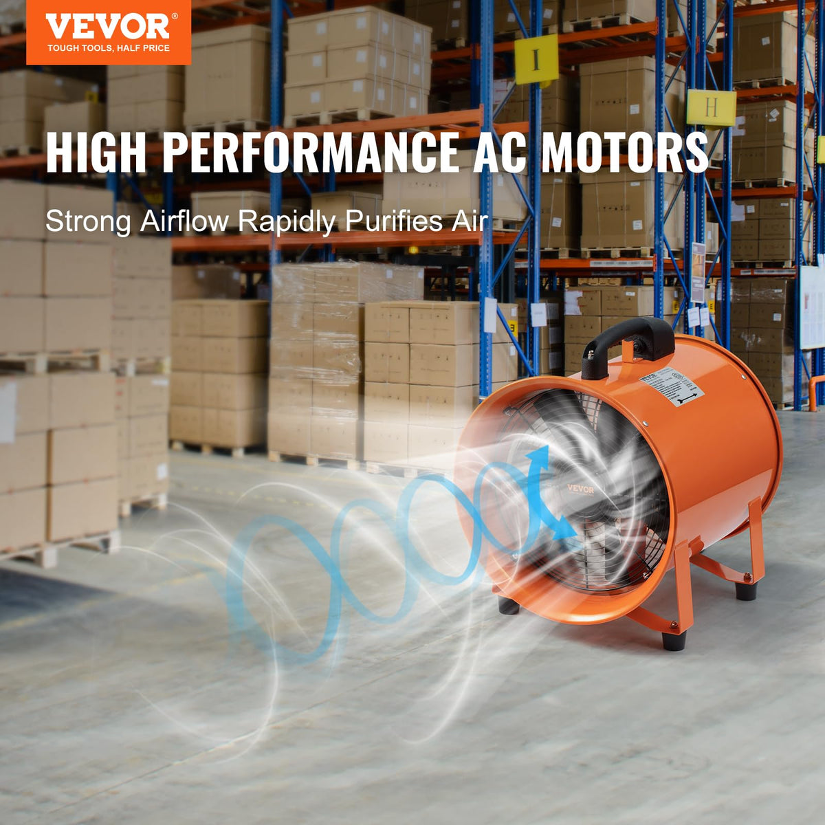 VEVOR air mover extended ducting for flexible intake or exhaust setups.