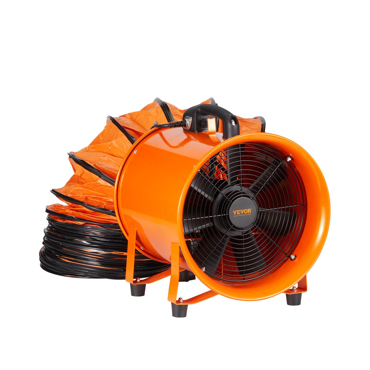VEVOR air mover 16.4 ft duct supports versatile placement and reach.