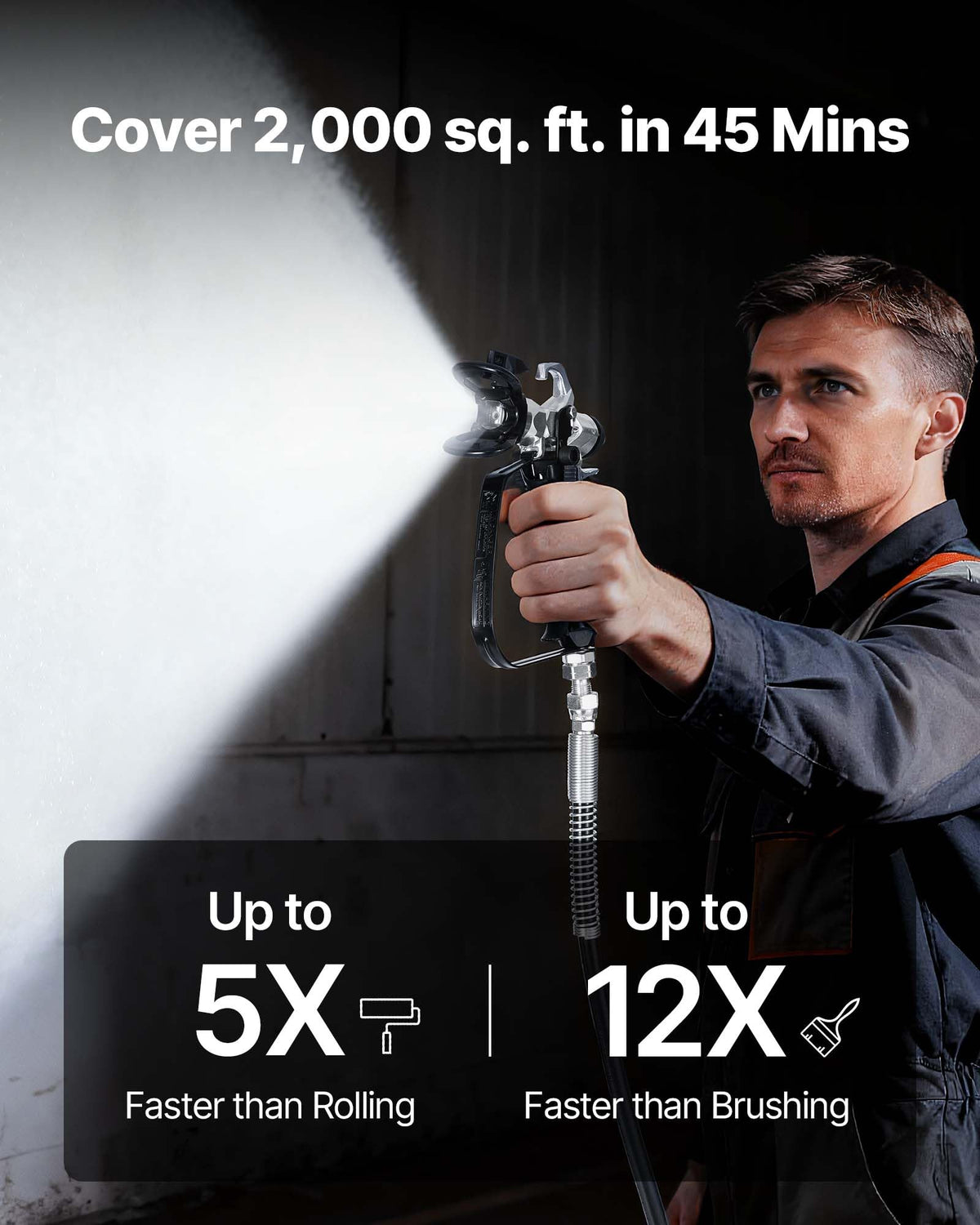 VEVOR sprayer nozzle precision for controlled, crisp coating