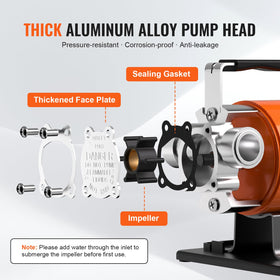 VEVOR aluminum alloy body provides durable, corrosion-resistant construction