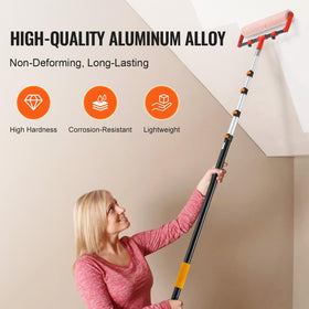 VEVOR aluminum extension pole durable, lightweight for long projects.