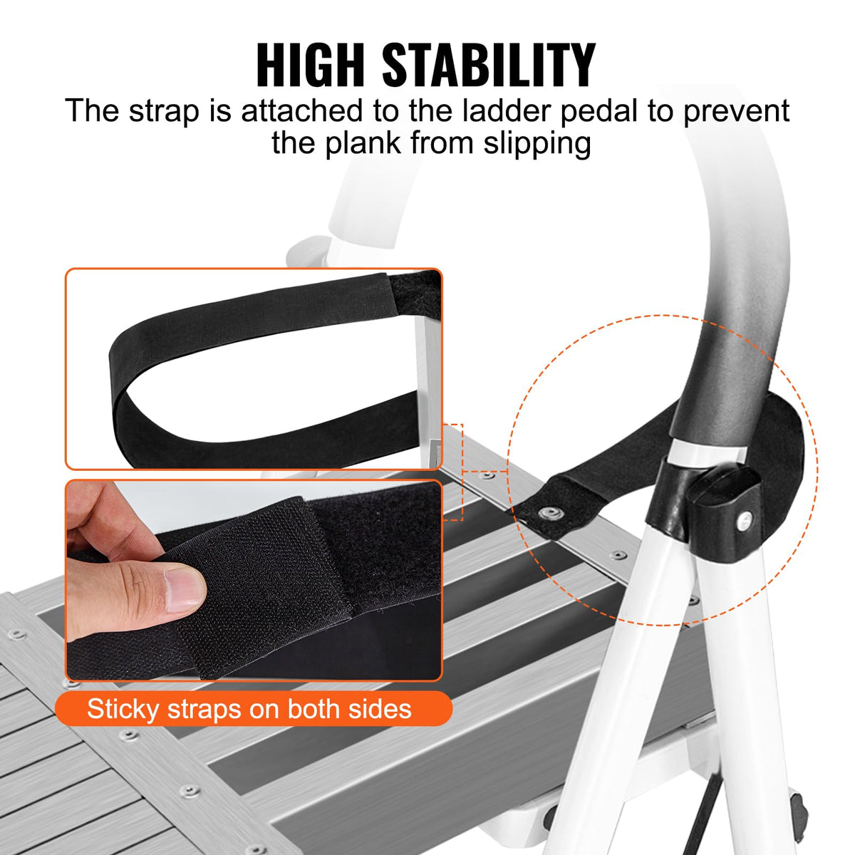 VEVOR non-slip surface increases traction to reduce slips during work.