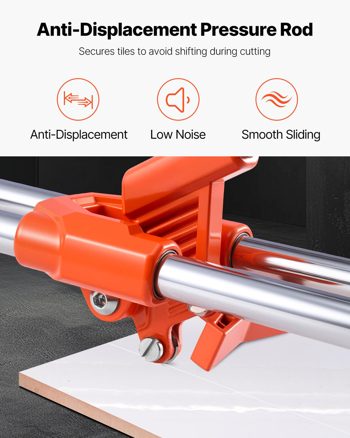 VEVOR anti-displacement pressure rod keeps the cutter steady during cutting