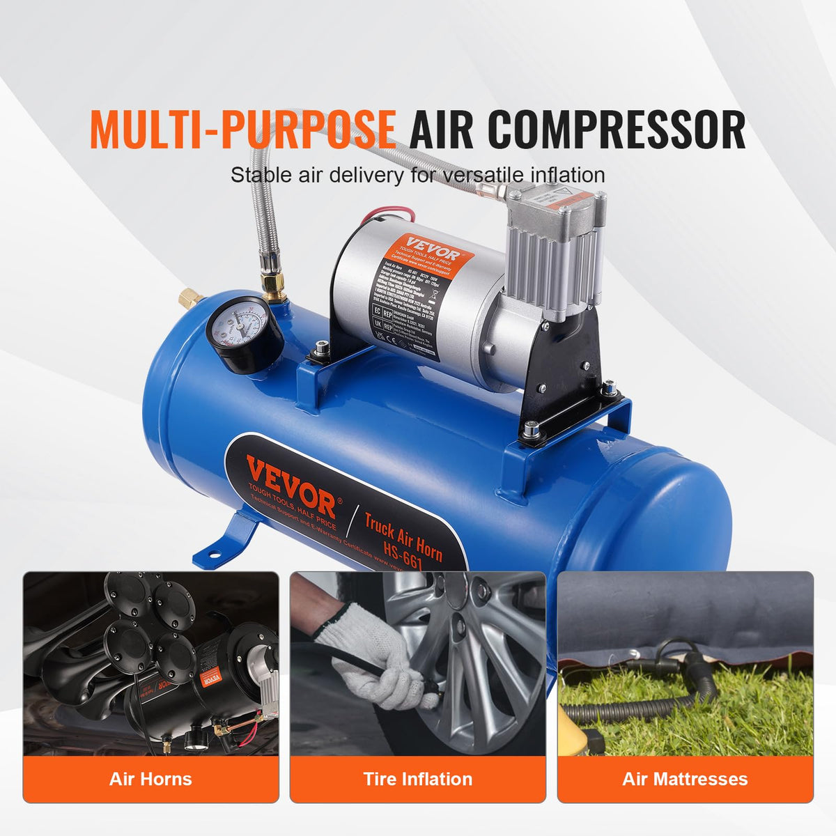 VEVOR anti-rust coating and leak-free build minimizes maintenance and leaks.