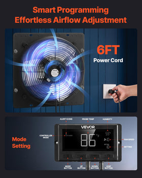 VEVOR automatic shutter mechanism opens during operation and closes to block weather