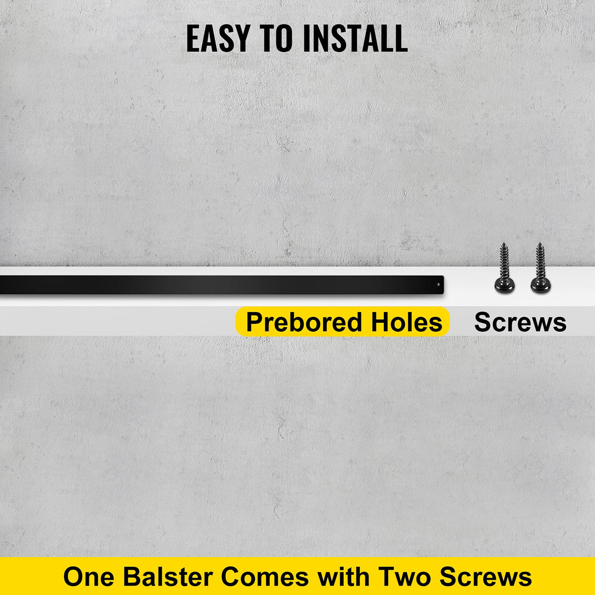 VEVOR includes self-tapping screws to simplify mounting.
