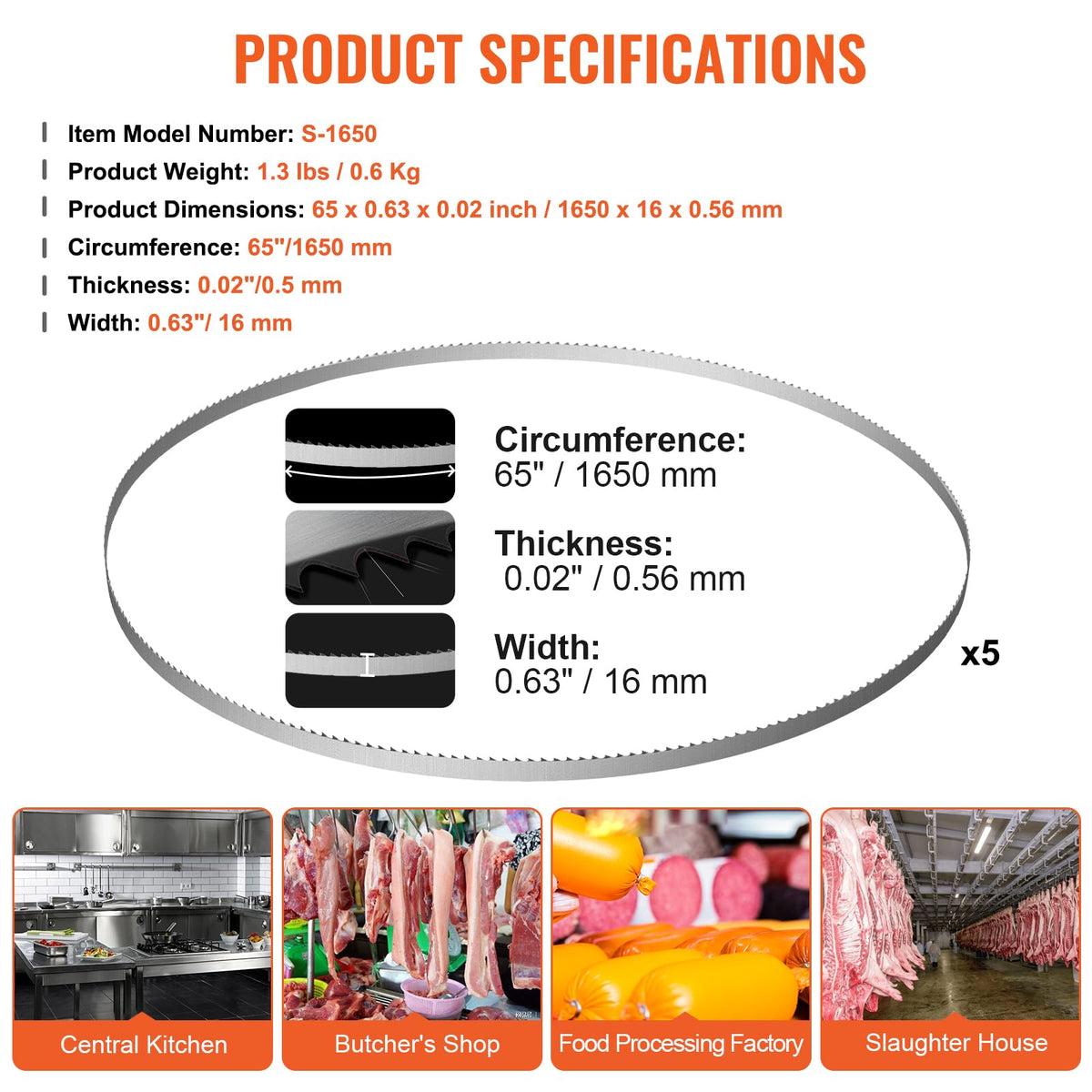 VEVOR blade compatibility with JG-210 and HR-250 meat saws.