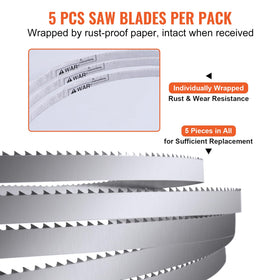 High-hardness teeth on a VEVOR blade for durable performance.