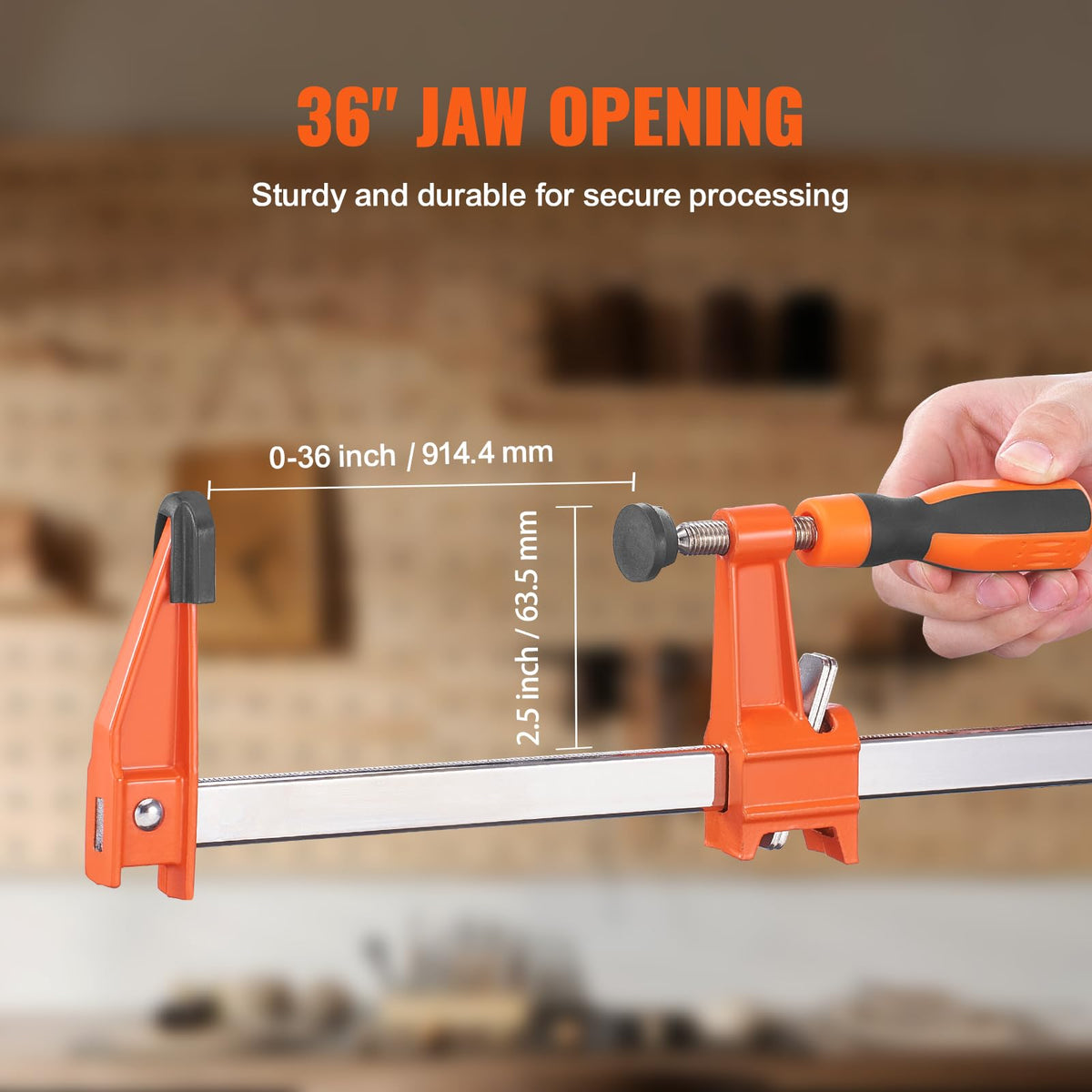 VEVOR clamps handle up to 600 lbs for sturdy holds on large pieces.