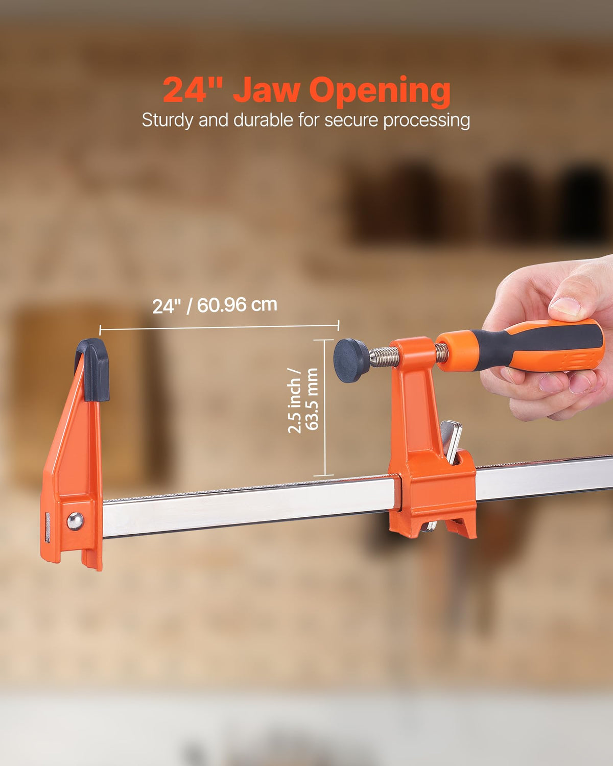 Two-pack of VEVOR Bar Clamps enables larger assemblies.