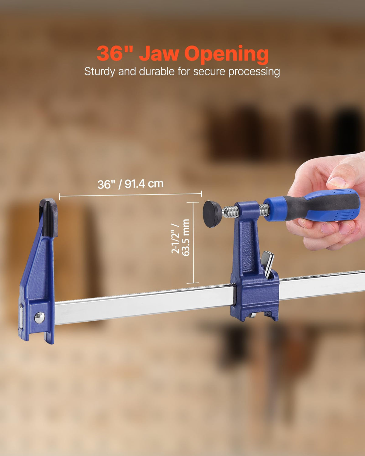 VEVOR bar clamps with carbon steel slide bar for long-lasting alignment