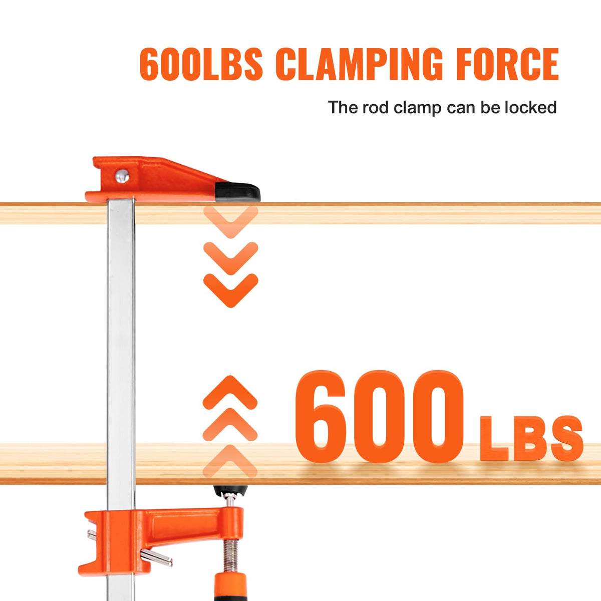 VEVOR cast-iron jaws resist deformation for durable clamping.