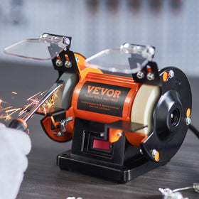 VEVOR bench buffer polisher non-slip feet stabilize on any bench.