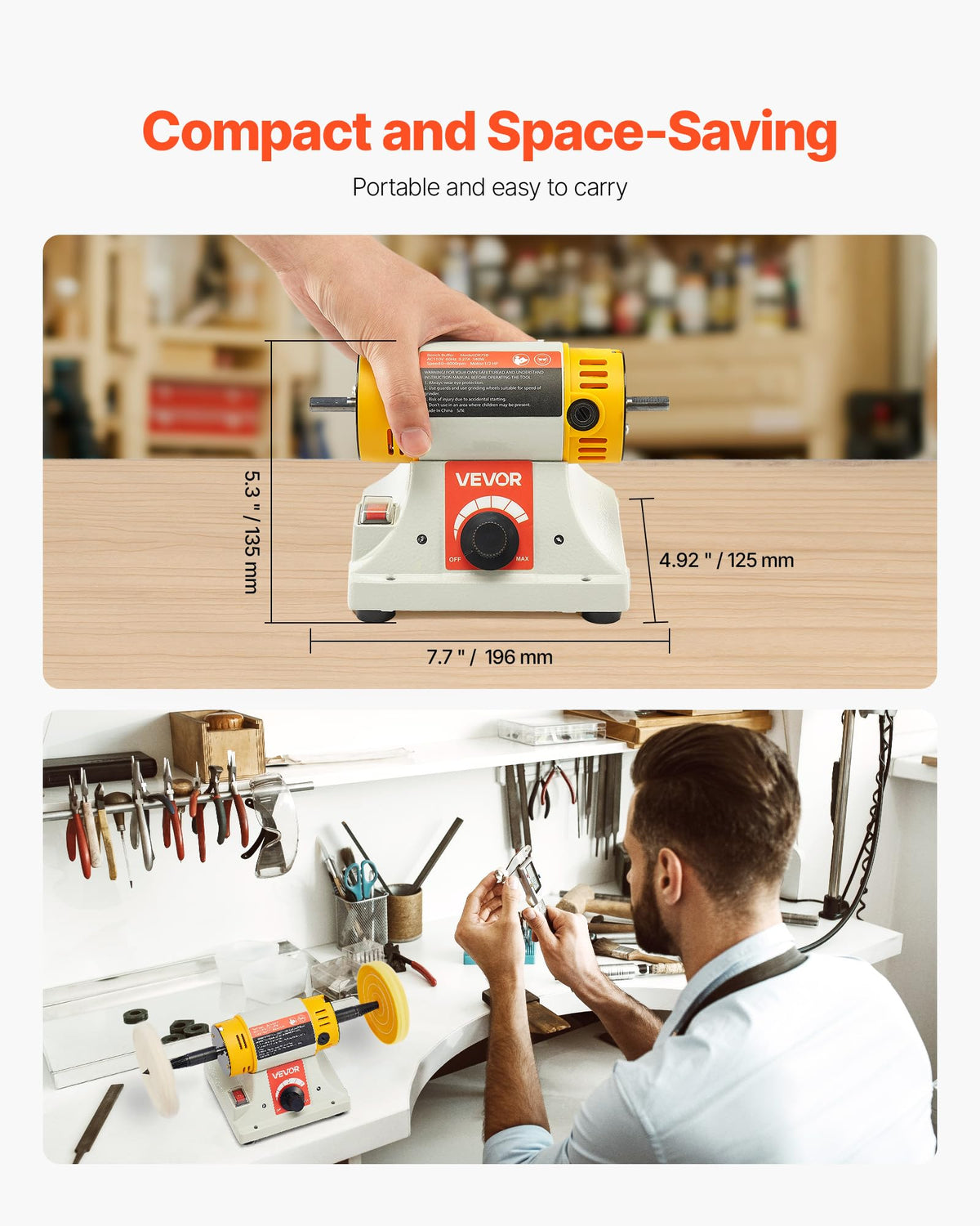 Polishing compound included with the VEVOR bench buffer polisher for surface luster