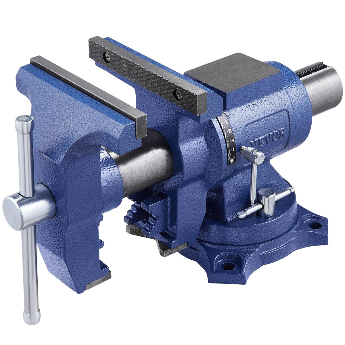 VEVOR bench vise versatile for pipe repairs and metalworking.