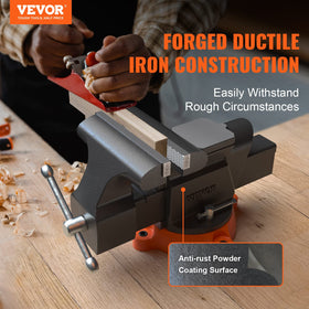 VEVOR bench vise 360-degree rotating base enables precise positioning