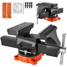VEVOR bench vise with 8-inch jaw width for stable clamping on tough jobs.