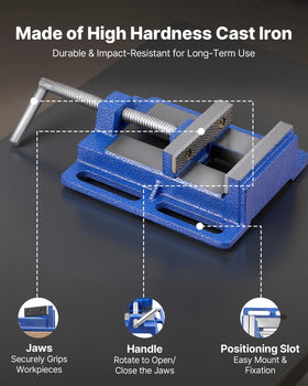 VEVOR bench vise easy-install design for fast setup