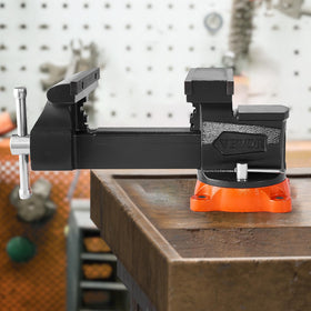 VEVOR bench vise heavy-duty clamping force supports demanding projects.