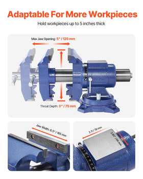 VEVOR 3-inch throat provides deep reach in tight spaces.