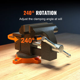 Multipurpose clamp supports drilling, grinding, cutting and tapping tasks.