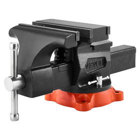 VEVOR bench vise rotating position aids ergonomic work setup.