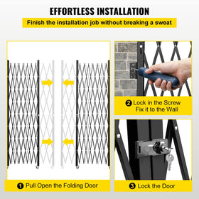 VEVOR black powder-coated steel finish resists corrosion for long-lasting use.