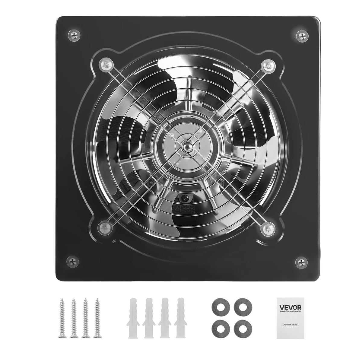 VEVOR black exhaust fan blends with modern spaces and corners for venting