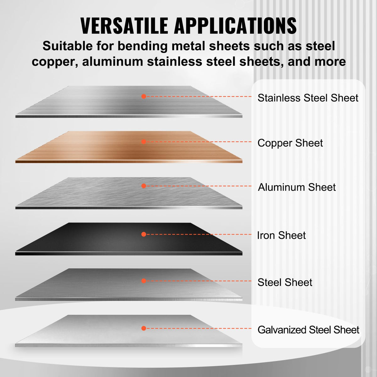 Broad material compatibility supports steel, aluminum, copper, and more.